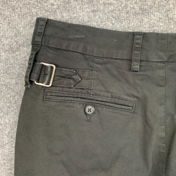 Vince Short Womens 2 Solid Black Side Buckle Knee Length Low Rise Bermuda Casual - Picture 8 of 11